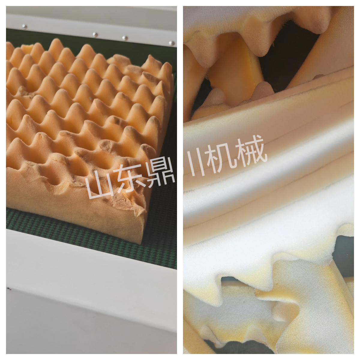 蛋型減震海綿切片效果