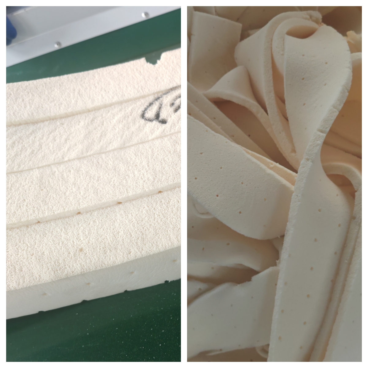 乳膠海綿切片效果